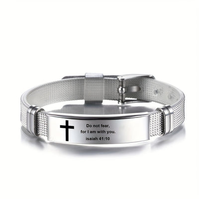 Lio - Christian stainless steel bracelet with cross motif