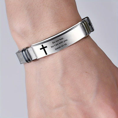 Lio - Christian stainless steel bracelet with cross motif