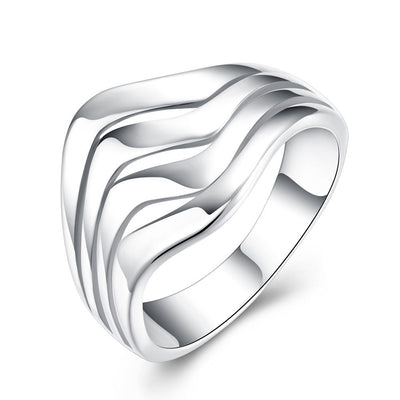 Vier Luxe Linien | Vierzeiliger glatter Ring