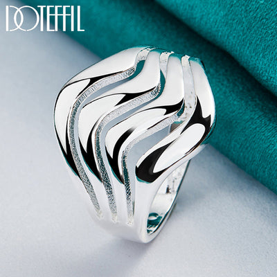 Vier Luxe Linien | Vierzeiliger glatter Ring