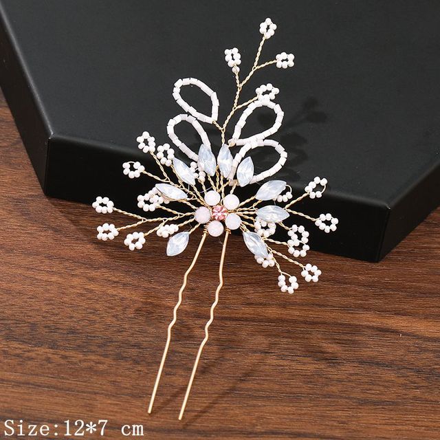 Perlen Blume | Haarspangen Schmuck Perle, Strass, Blume