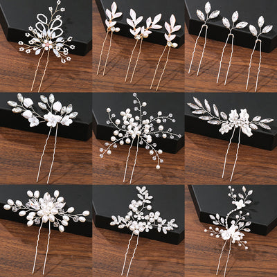 Perlen Blume | Haarspangen Schmuck Perle, Strass, Blume