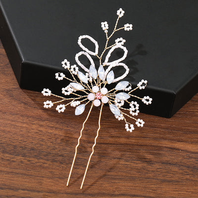 Perlen Blume | Haarspangen Schmuck Perle, Strass, Blume