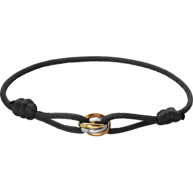 Zoe - Trendiges Armband mit Band und Verschlungenem Metallring