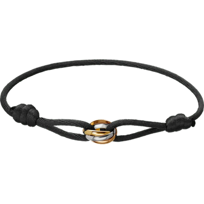 Zoe - Trendiges Armband mit Band und Verschlungenem Metallring