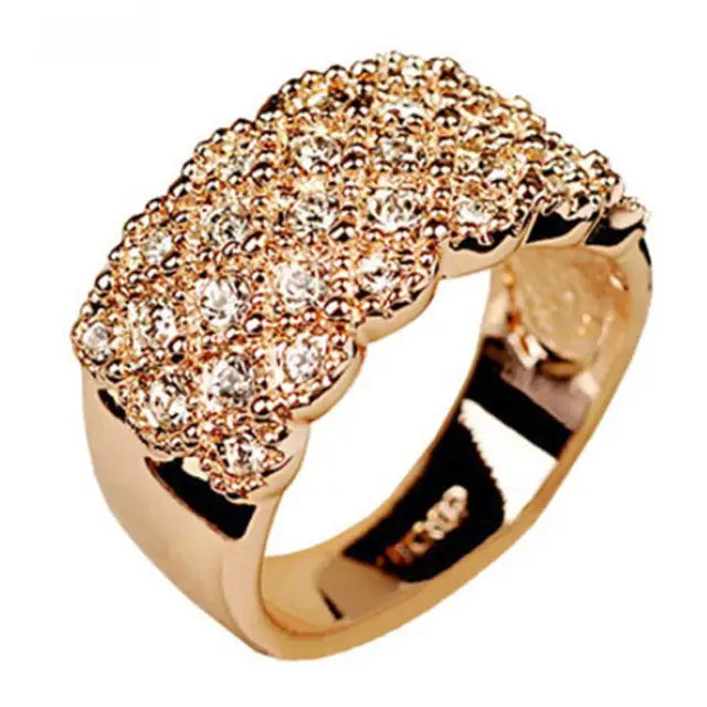 Mina - Luxus Damen Strass Intarsien Fingerring