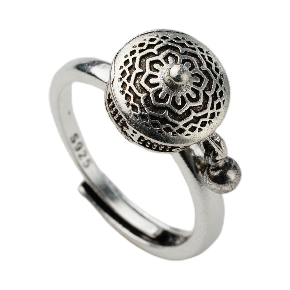 Sarah - Vintage Elegant Ring mit Mandala-Prägung