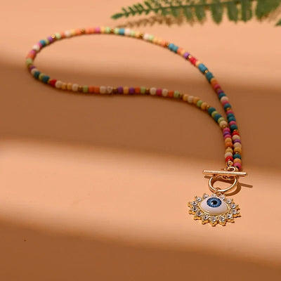 Evil Eye Perlen-Choker-Halskette