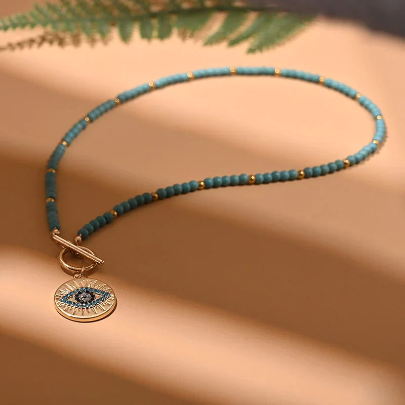 Evil Eye Perlen-Choker-Halskette