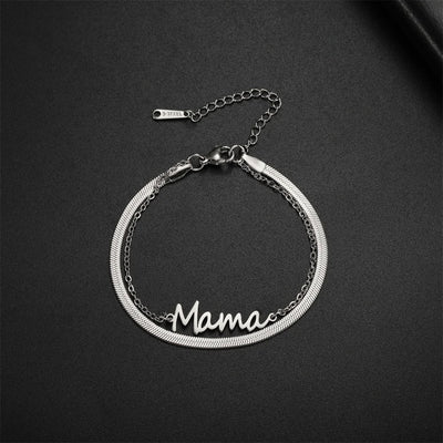 Gene - Personalisiertes Mama-Armband in Mailänder Kette