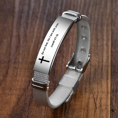 Lio - Christian stainless steel bracelet with cross motif