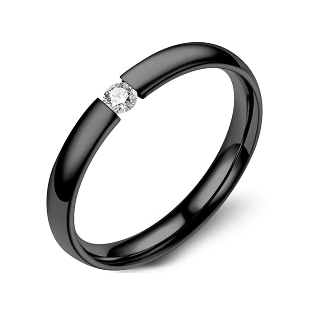 Leoni - Eleganter Ring mit Einzelnem Zirkonia Stein