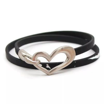 Einfaches Herz-Lederarmband