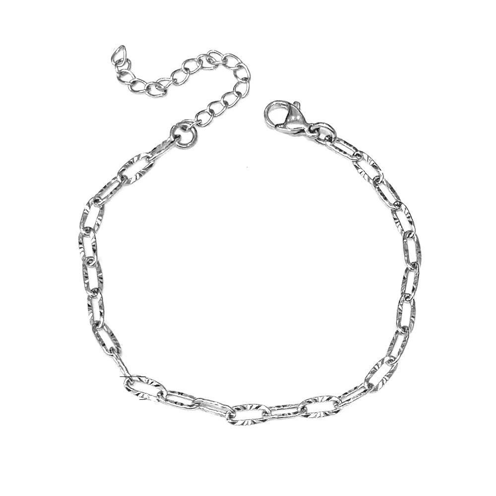 Gwen - Silbernes Damenarmband mit Gliederkette