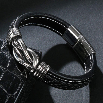 Infinity-Armband | Leder-Knoten-Armband