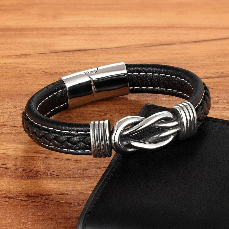 Infinity-Armband | Leder-Knoten-Armband