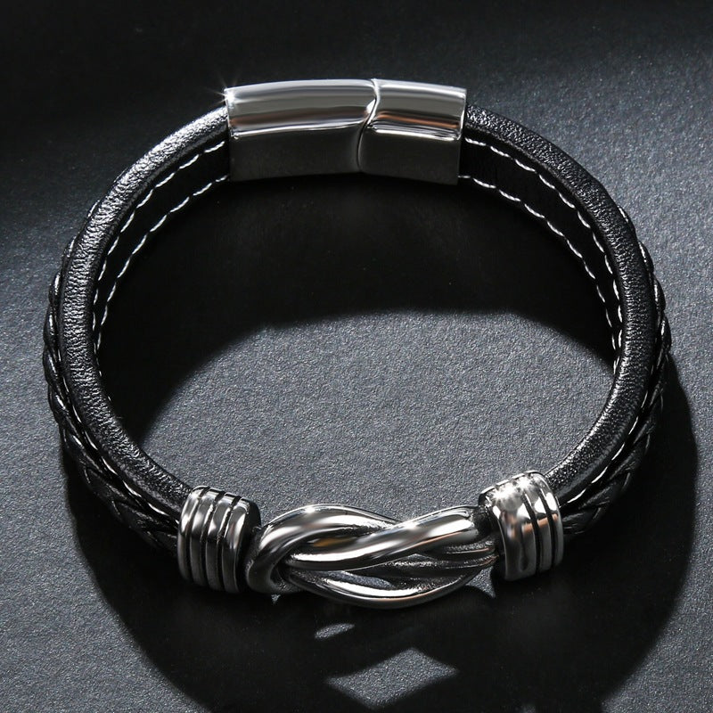 Infinity-Armband | Leder-Knoten-Armband