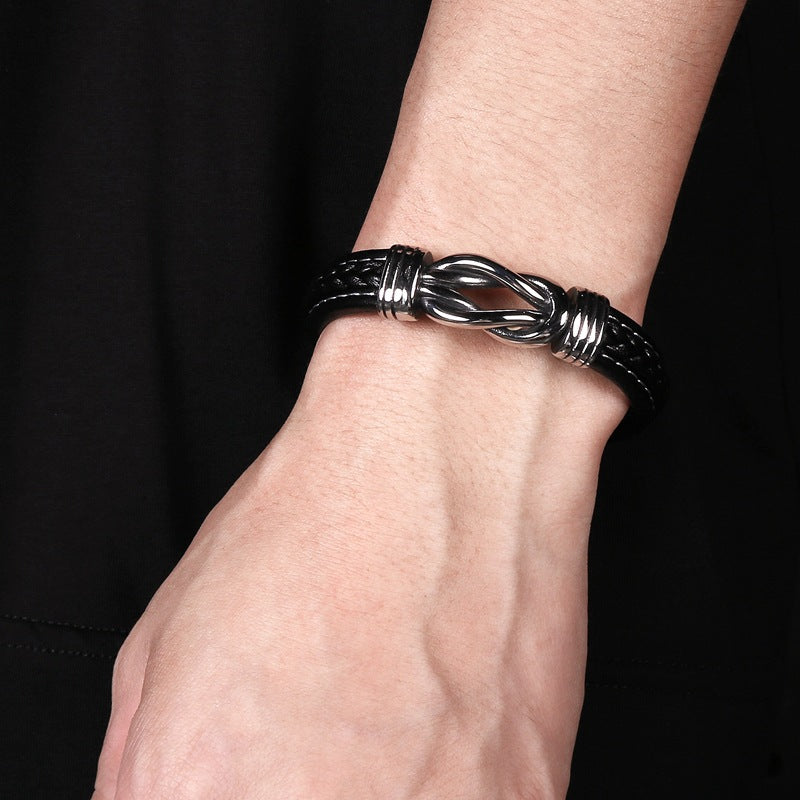 Infinity-Armband | Leder-Knoten-Armband