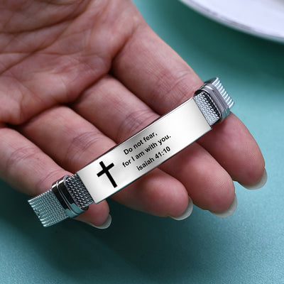 Lio - Christian stainless steel bracelet with cross motif