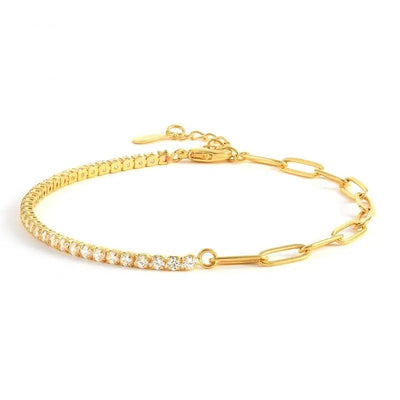 Mia - Elegantes goldenes Armband mit Strasssteinen