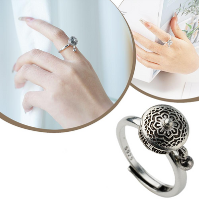 Sarah - Vintage Elegant Ring mit Mandala-Prägung