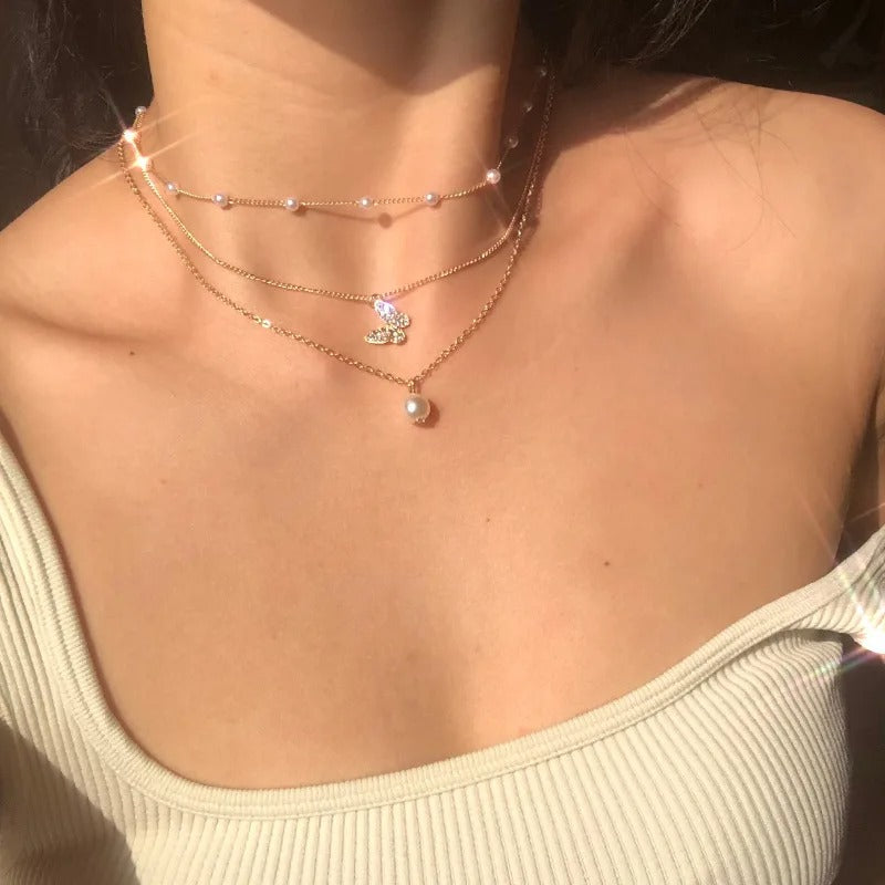 Charllote - Elegantes Lagencollier mit einzigartigen Anhängern