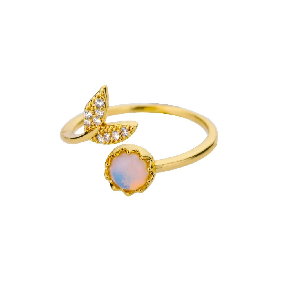 Eliza - Verstellbarer Ring mit leuchtendem Tauchmondstern