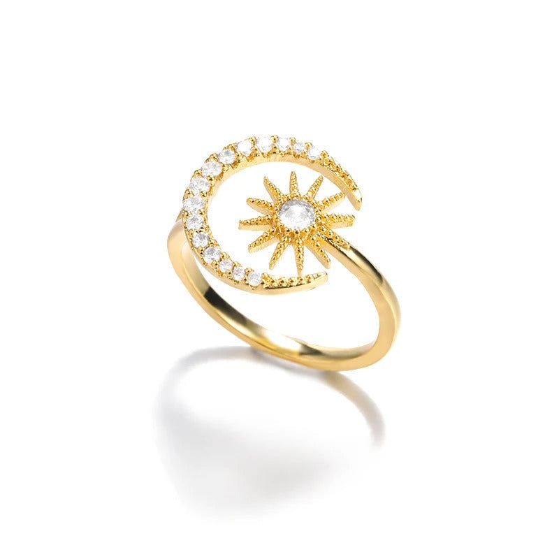 Eliza - Verstellbarer Ring mit leuchtendem Tauchmondstern