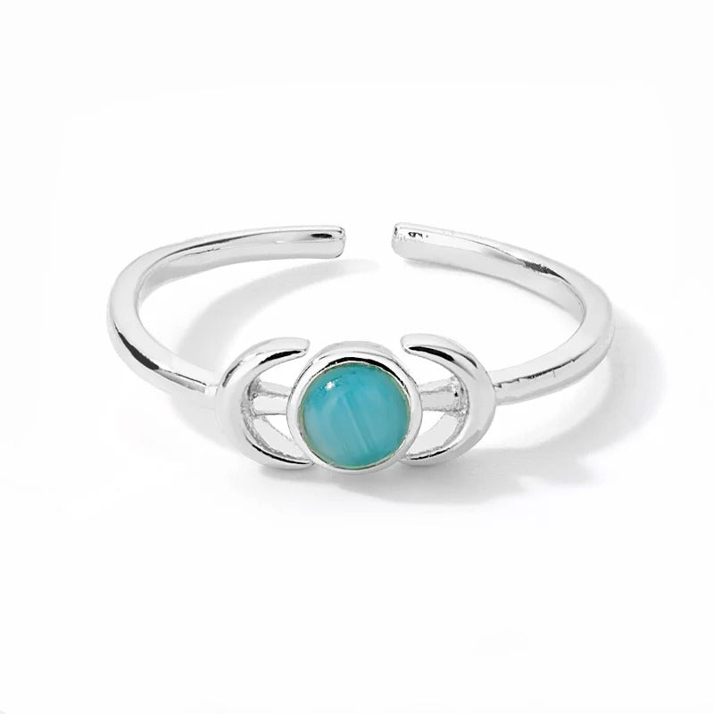 Eliza - Verstellbarer Ring mit leuchtendem Tauchmondstern