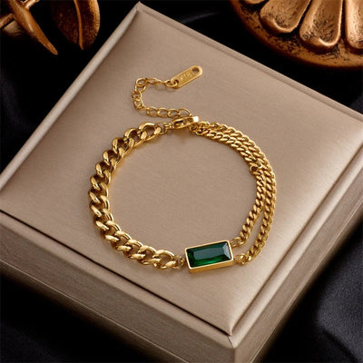 Eva - Trendy Goldene Gliederkette Armband