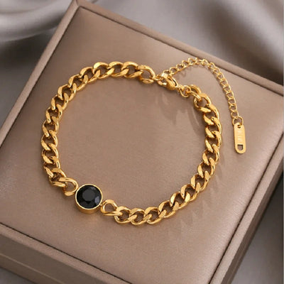 Eva - Trendy Goldene Gliederkette Armband