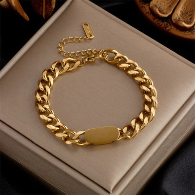 Eva - Trendy Goldene Gliederkette Armband