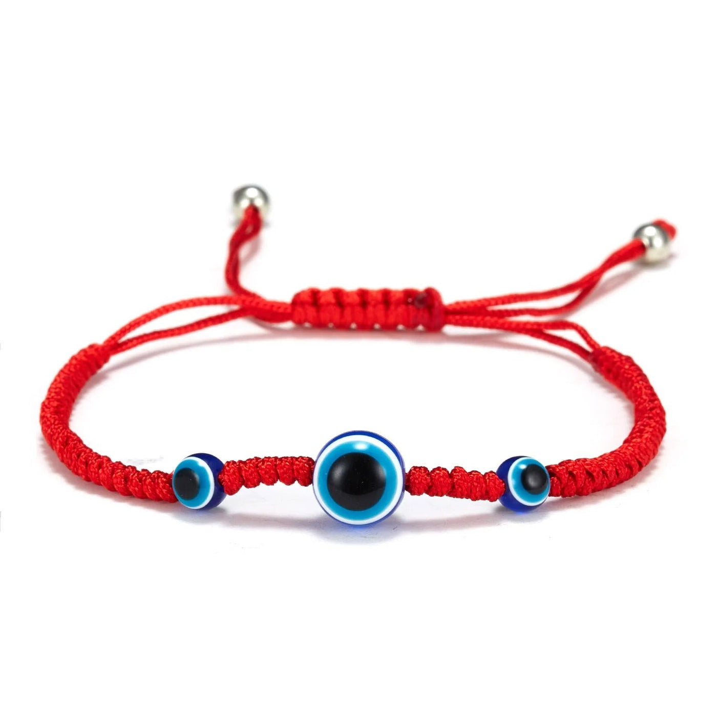 Mia - Handgefertigtes Evil Eye Armband mit verstellbarem Geflecht