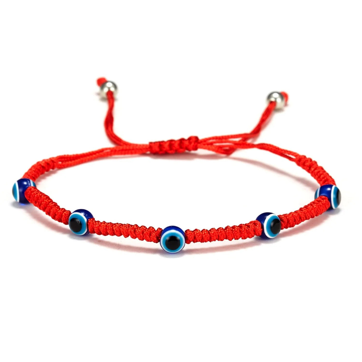 Mia - Handgefertigtes Evil Eye Armband mit verstellbarem Geflecht