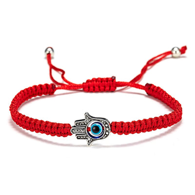 Mia - Handgefertigtes Evil Eye Armband mit verstellbarem Geflecht