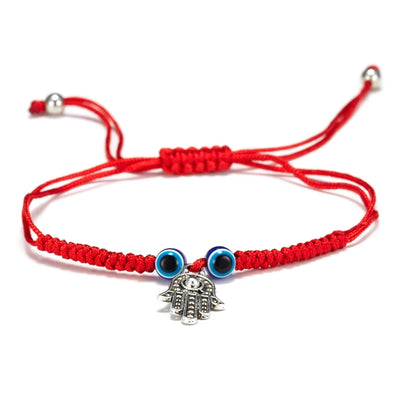 Mia - Handgefertigtes Evil Eye Armband mit verstellbarem Geflecht