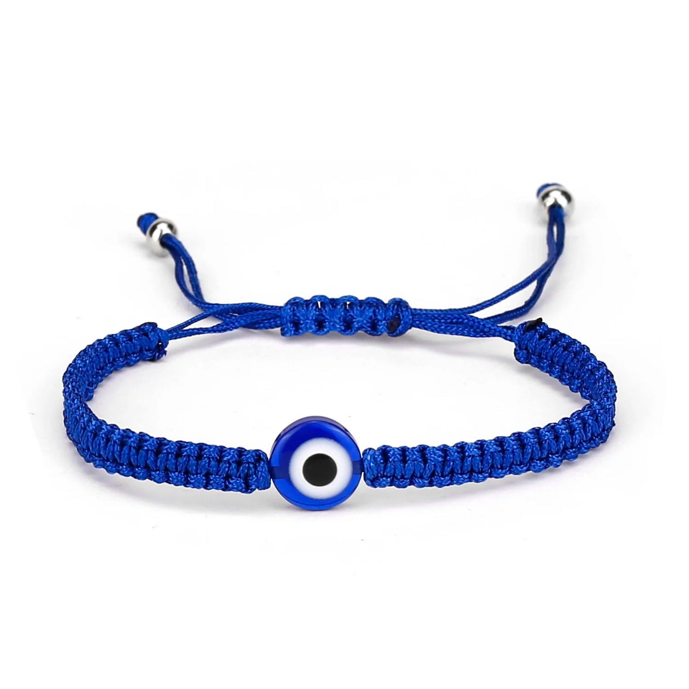 Mia - Handgefertigtes Evil Eye Armband mit verstellbarem Geflecht