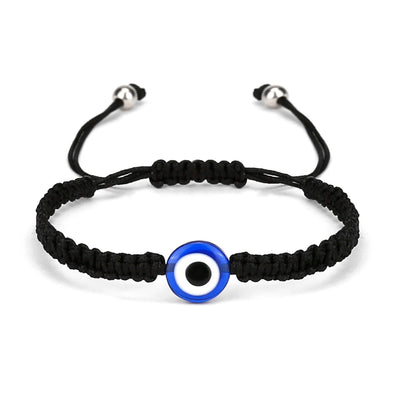 Mia - Handgefertigtes Evil Eye Armband mit verstellbarem Geflecht